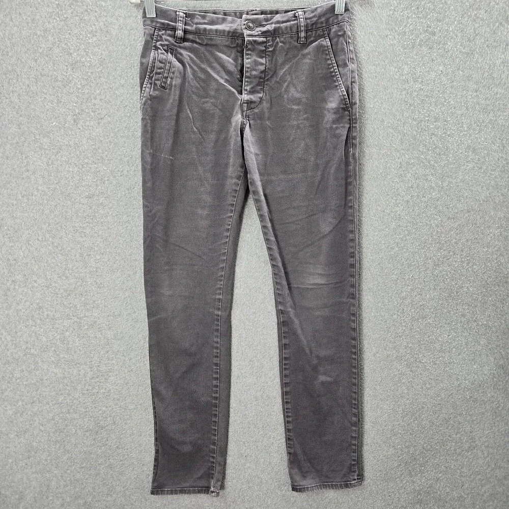 AllSaints Men Jeans 28 Gray Stove Slim Tapered Button Fly‎ Pockets 30 in Inseam
